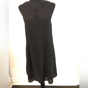 EVERLY Size Large Black Peek-a-Boo Slip Sleeveless Mini Dress - Preowned